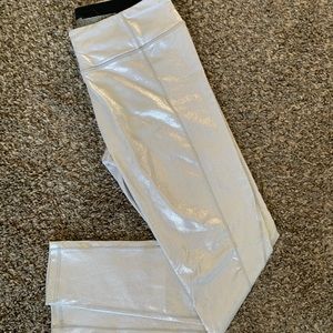 Victoria Secret White Shimmer Leggings